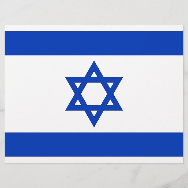 Letterkop met vlag van Israël (Voorkant)