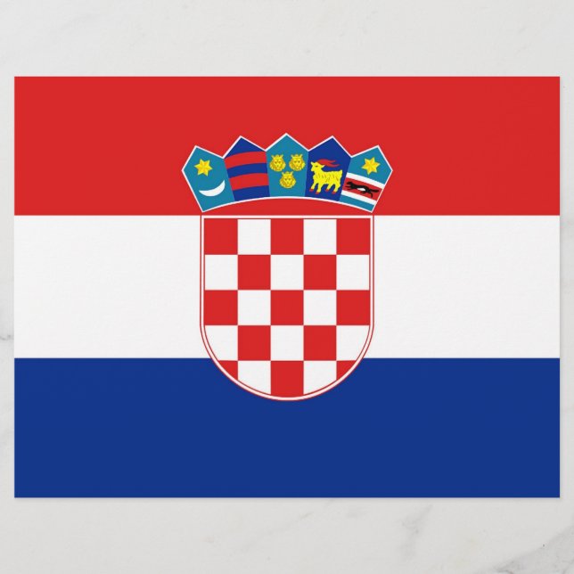 Letterkop met vlag van Kroatië (Voorkant)