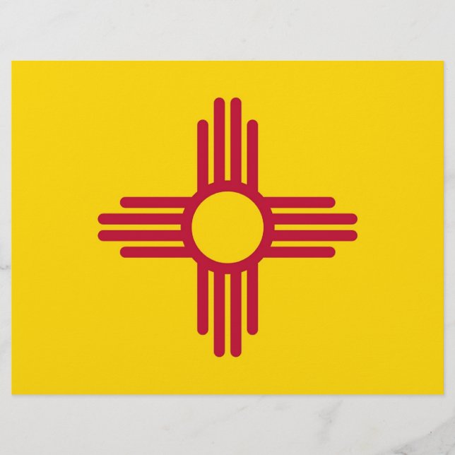 Letterkop met vlag van New Mexico, Verenigde State (Voorkant)