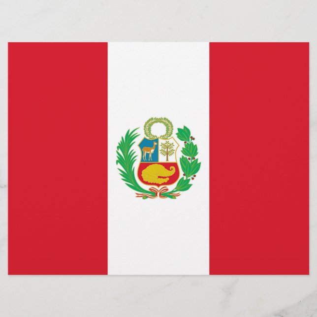 Letterkop met vlag van Peru (Voorkant)