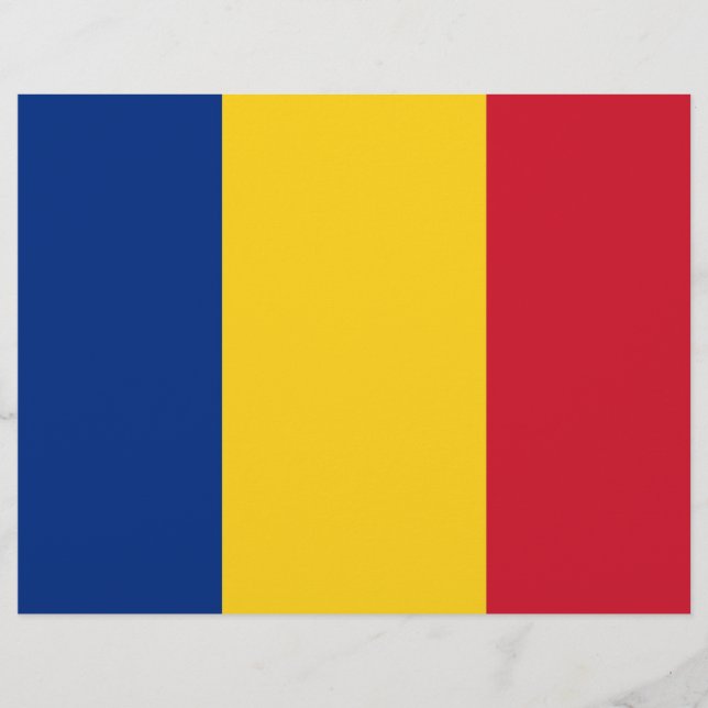 Letterkop met vlag van Roemenië (Voorkant)