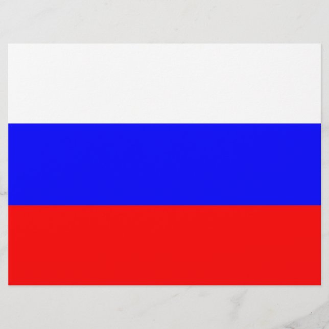 Letterkop met vlag van Rusland (Voorkant)