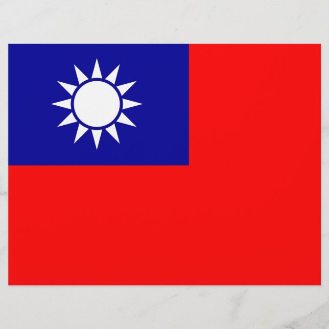 Letterkop met vlag van Taiwan (Voorkant)