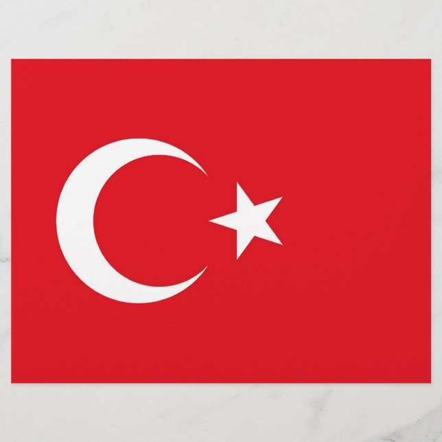 Letterkop met vlag van Turkije (Voorkant)