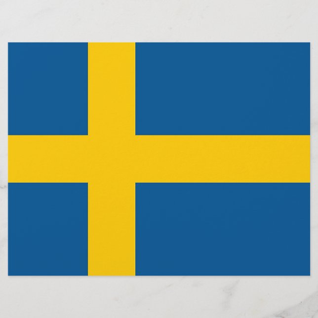 Letterkop met vlag van Zweden (Voorkant)