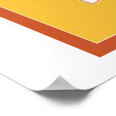 Letterkunstposter, D-monogram, vetgedrukte initiaa Poster (Hoek)
