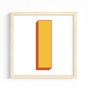 Letterkunstposter, I-monogram, Vet gedrukte initia Poster