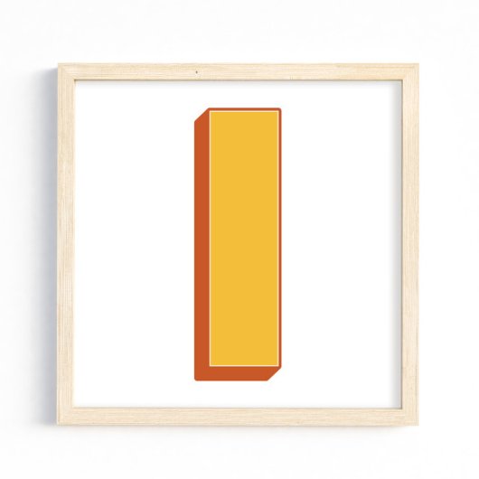 Letterkunstposter, I-monogram, Vet gedrukte initia Poster