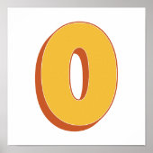 Letterkunstposter, O-monogram, Vet gedrukte initia Poster (Voorkant)