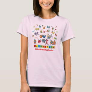 Letterland T-Shirt volledige kleur voor vrouwen