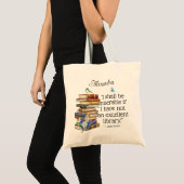 Letterlijk boek Gift Jane Austen Book Lover Quote Tote Bag (Voorkant (product))