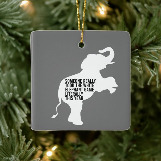 Letterlijk de slechtste witte olifantenGift Keramisch Ornament (Boom)
