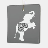 Letterlijk de slechtste witte olifantenGift Keramisch Ornament (Links)