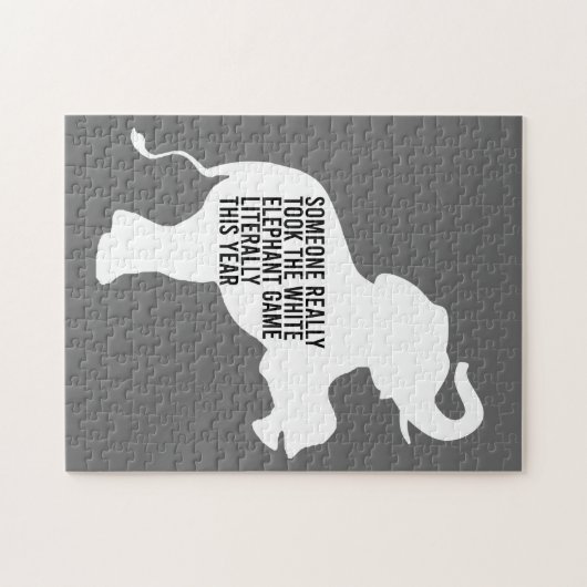 Letterlijk de slechtste witte olifantenGift Legpuzzel (Horizontaal)
