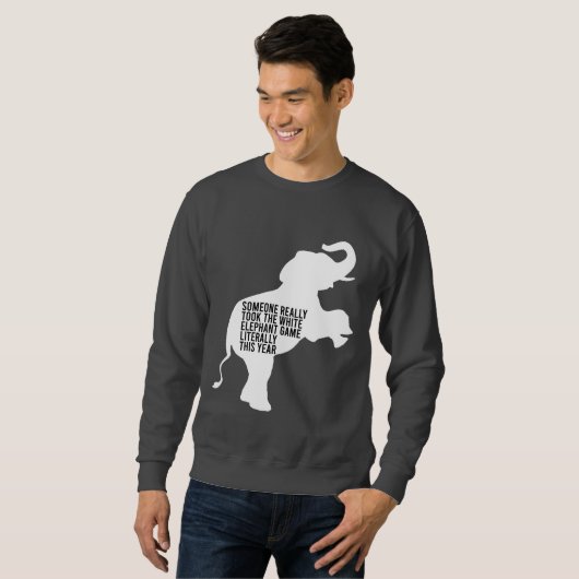 Letterlijk de slechtste witte olifantenGift Trui (Voorkant volledig)