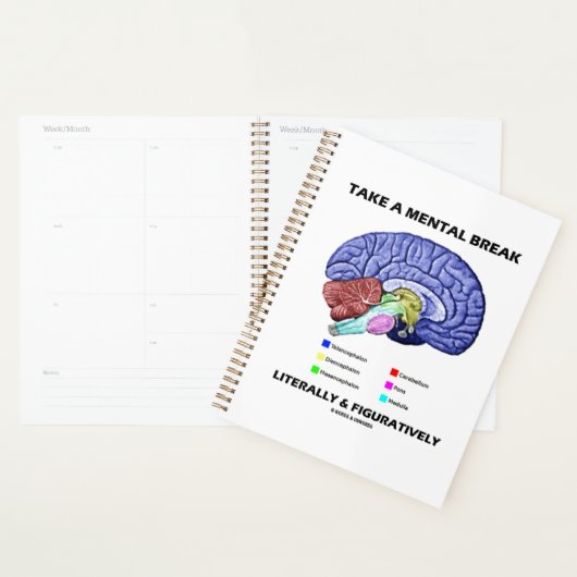 Letterlijk en figuurlijk een mentale pauze nemen planner (Display)
