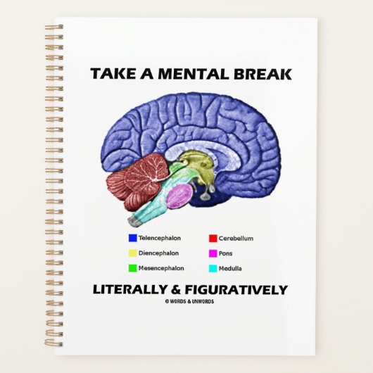 Letterlijk en figuurlijk een mentale pauze nemen planner (Voorkant)