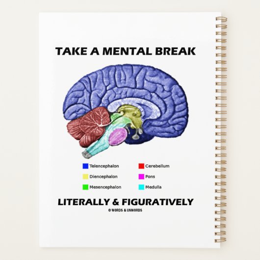 Letterlijk en figuurlijk een mentale pauze nemen planner (Achterkant)