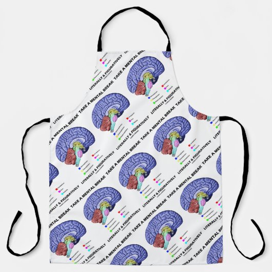 Letterlijk en figuurlijk een mentale pauze nemen schort (Voorkant)