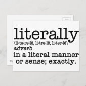 Letterlijk Engelse Grammar Briefkaart (Voorkant / Achterkant)