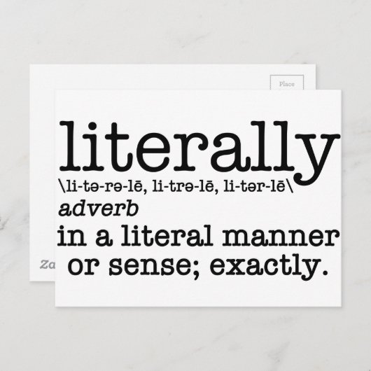 Letterlijk Engelse Grammar Briefkaart (Voorkant / Achterkant)