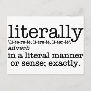 Letterlijk Engelse Grammar Briefkaart