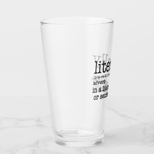 Letterlijk Engelse Grammar Glas (Rechts)