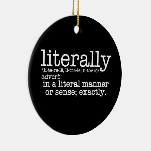 Letterlijk Engelse Grammar Keramisch Ornament (Rechts)