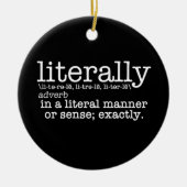 Letterlijk Engelse Grammar Keramisch Ornament (Voorkant)