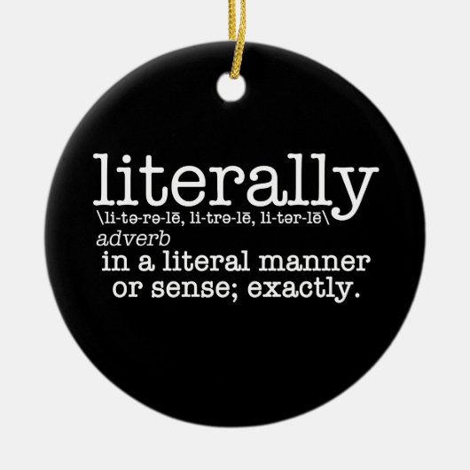 Letterlijk Engelse Grammar Keramisch Ornament (Voorkant)