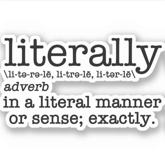 Letterlijk Engelse Grammar Sticker (Voorkant)