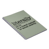 Letterlijk gedefinieerd woord notitieboek (Rechterzijde)