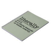 Letterlijk gedefinieerd woord notitieboek (Linkerzijde)