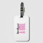 letterlijk gewoon een meisje - bagagelabel (Voorkant (verticaal))