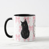 Letterlijk gewoon een meisje Coquette Cat Pink Gir Mok (Links)