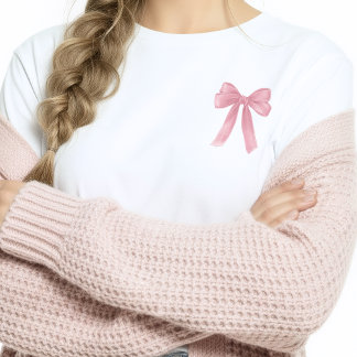 Letterlijk Gewoon Een Meisje Roze Coquette Strik T T-shirt