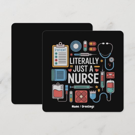 Letterlijk gewoon een verpleegkundig geregistreerd kaart (Voorkant / Achterkant)