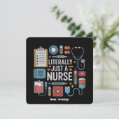 Letterlijk gewoon een verpleegkundig geregistreerd kaart (Staand voorkant)