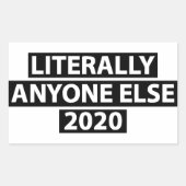 Letterlijk iedereen anders 2020 Sticker (Voorkant)