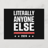 Letterlijk iedereen anders 2024 grappig politiek briefkaart (Voorkant)