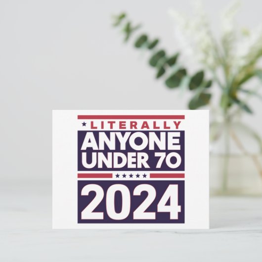 Letterlijk iedereen anders 2024 President USA Elec Briefkaart (Staand voorkant)