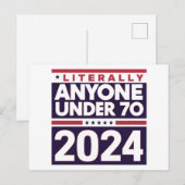 Letterlijk iedereen anders 2024 President USA Elec Briefkaart (Voorkant / Achterkant)