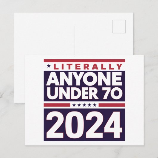 Letterlijk iedereen anders 2024 President USA Elec Briefkaart (Voorkant / Achterkant)