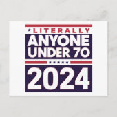 Letterlijk iedereen anders 2024 President USA Elec Briefkaart (Voorkant)