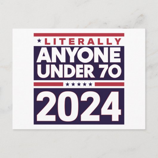 Letterlijk iedereen anders 2024 President USA Elec Briefkaart (Voorkant)