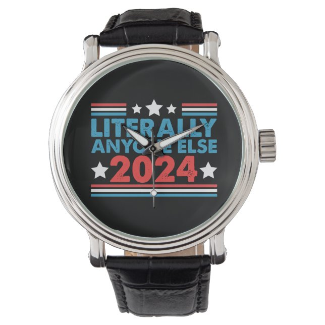 Letterlijk iedereen anders 2024 President USA Elec Horloge (Voorkant)