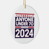 Letterlijk iedereen anders 2024 President USA Elec Keramisch Ornament (Rechts)