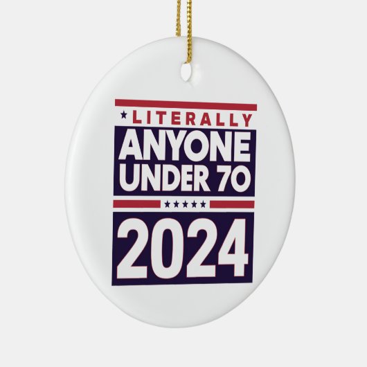 Letterlijk iedereen anders 2024 President USA Elec Keramisch Ornament (Rechts)