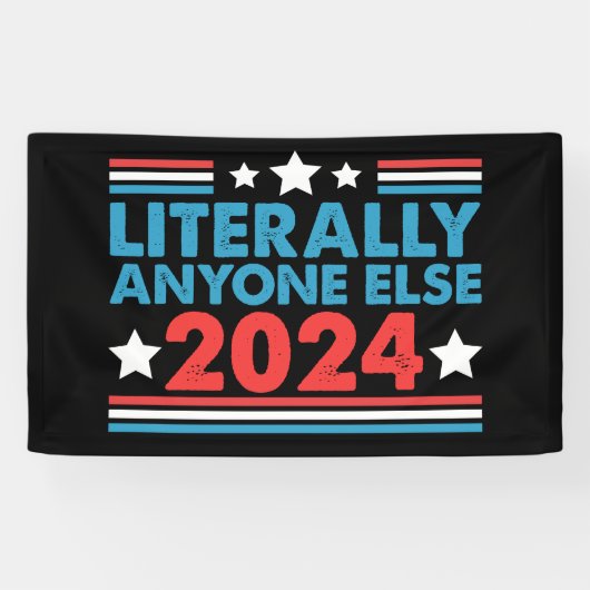Letterlijk iedereen anders 2024 President USA Elec Spandoek (Horizontaal)