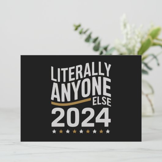 Letterlijk iedereen politieke verkiezingen 2024 kaart (Staand voorkant)